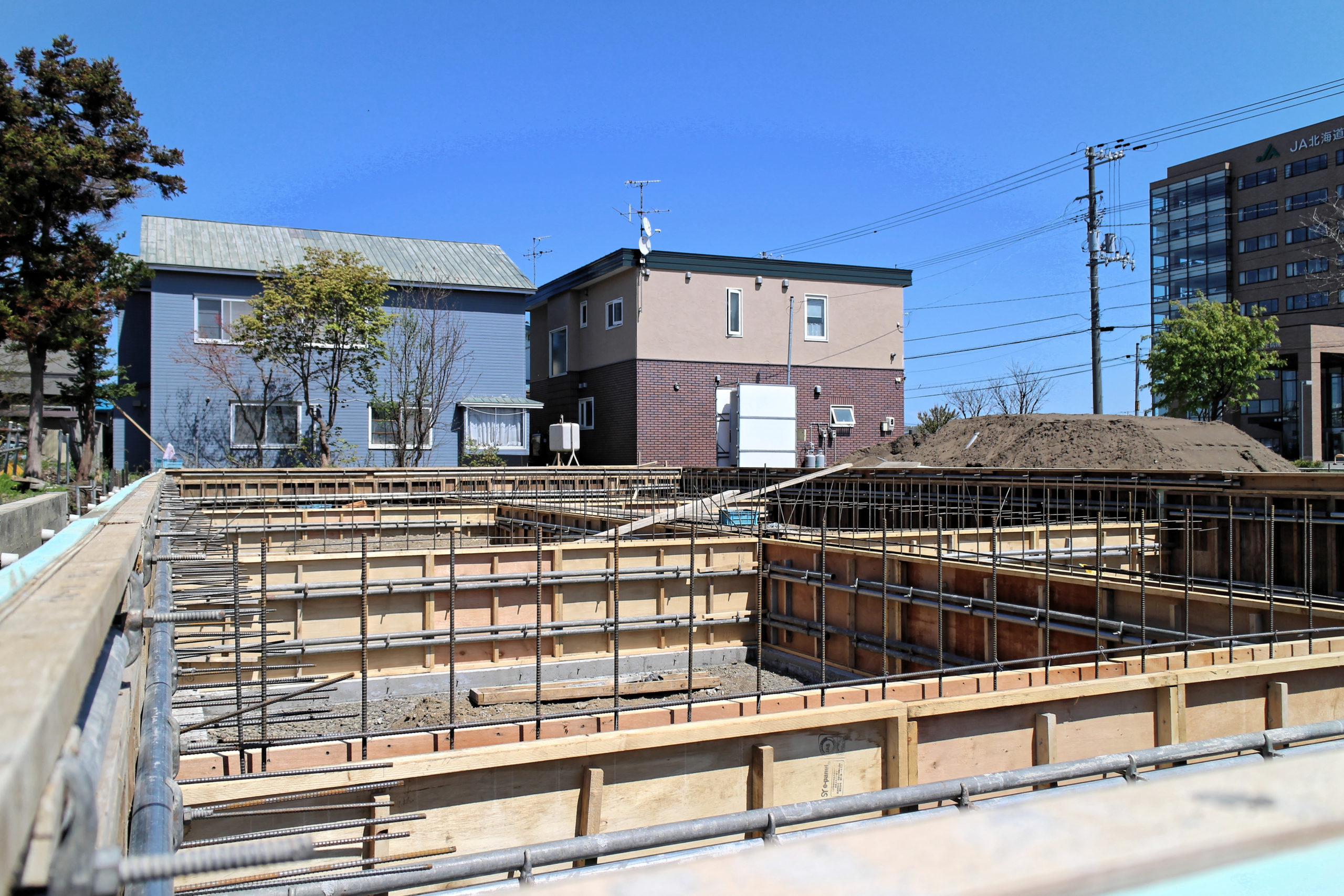 網走市内基礎配筋